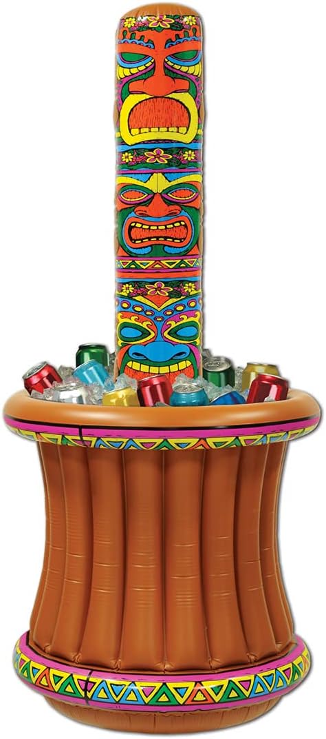 Beistle Enfriador inflable – Contenedores de bebidas para fiestas, enfriador de bebidas, decoraciones de fiesta Luau, decoraciones de fiesta