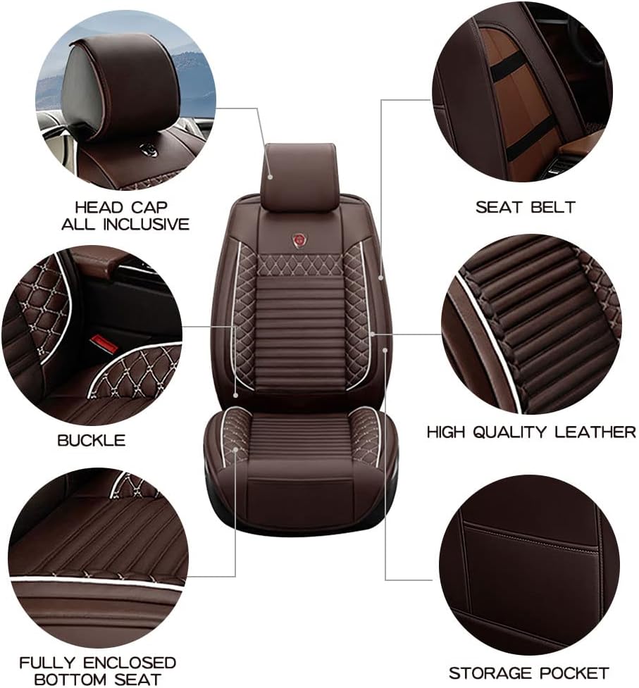 Funda para asiento delantero Cadillac CT4 CT5 CTS Escalade SRX XT4 XT5 XT6 2001-2025, fundas de asiento de coche compatibles con bolsas de aire,