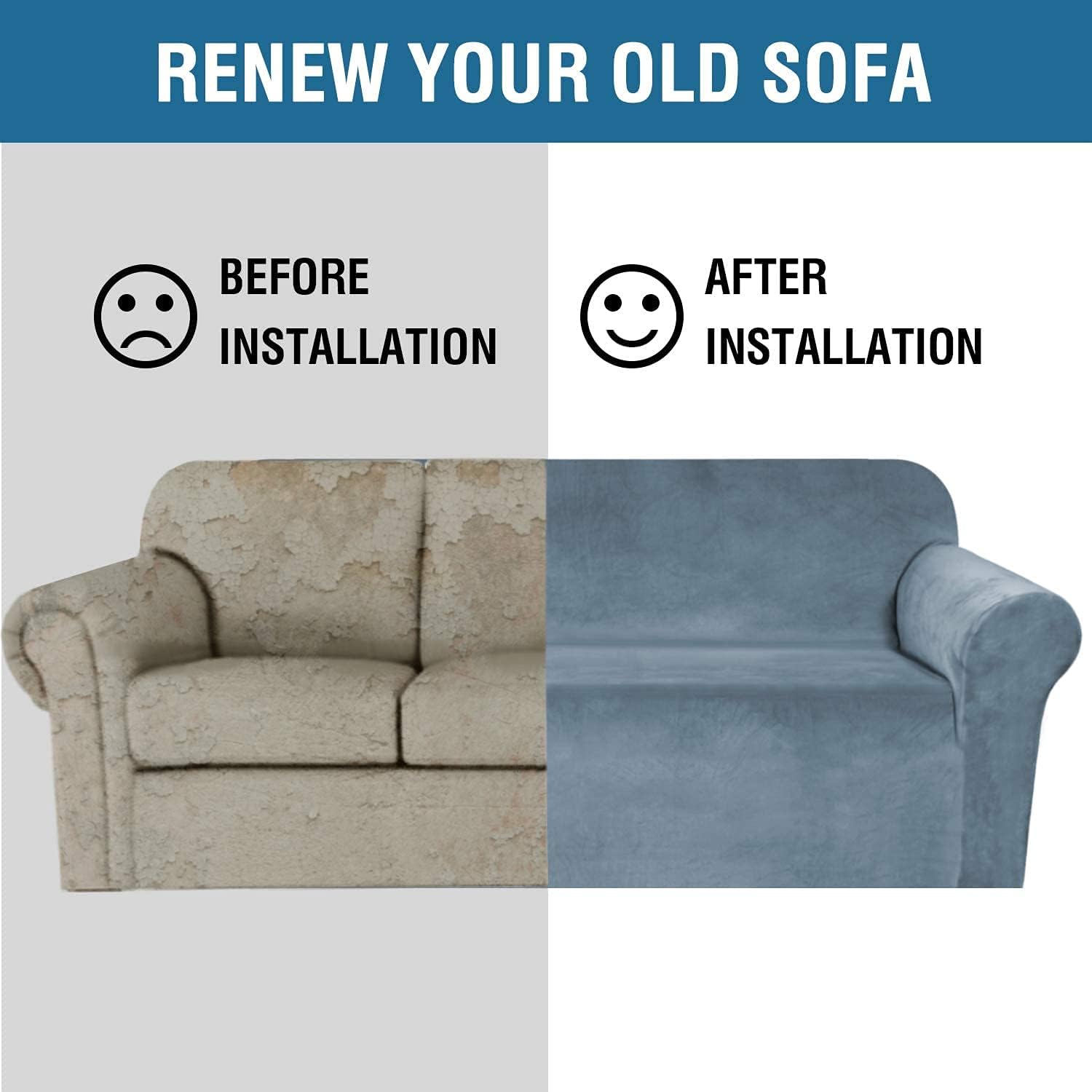 H.VERSAILTEX – Funda elástica de terciopelo para sillón, 1 funda para sillón o butaca de sala de estar, funda para muebles hecha de terciopelo