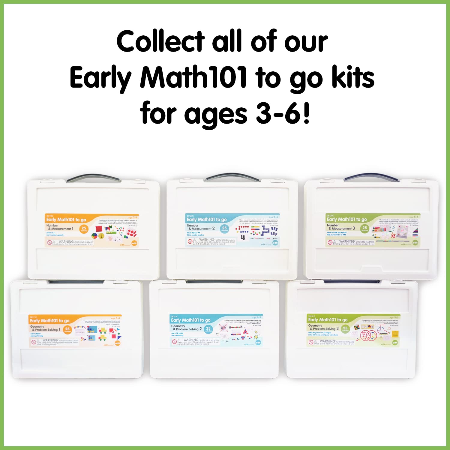 edxeducation Early Math101 To Go – Edades 5-6 – Geometría y resolución de problemas – Kit de aprendizaje en casa para niños – Recursos matemáticos