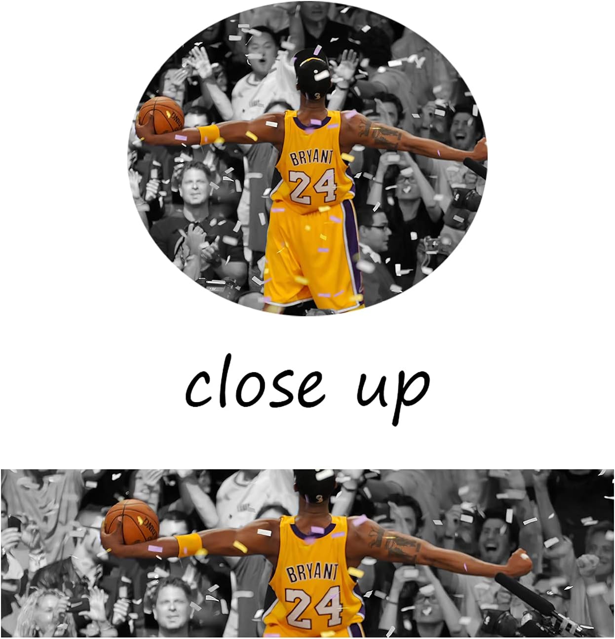 GoForArt Kobe Bryant – Póster para pared, 5 piezas, lienzo, impresiones artísticas, obras de arte para la sala de estar, decoración moderna del