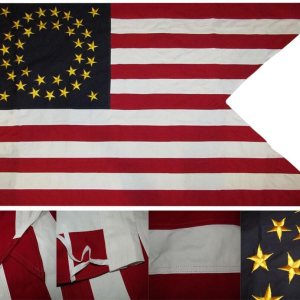 Bandera de caballería bordada de 3 x 5 pulgadas, manga y corbatas 100% algodón, 3 x 5 pies Bandera de caballería bordada de 3 x 5 pulgadas, manga y corbatas 100% algodón, 3 x 5 pies