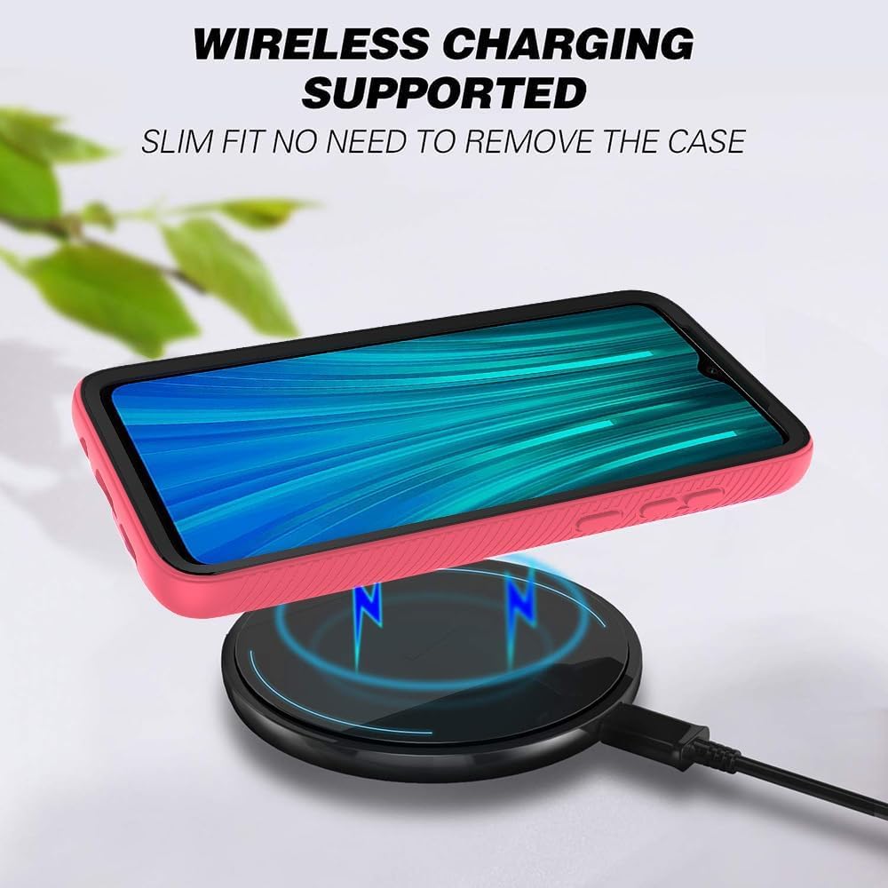 Asuwish Funda de teléfono para Xiaomi Redmi Note 8 Pro con protector de pantalla de vidrio templado y soporte delgado híbrido resistente resistente