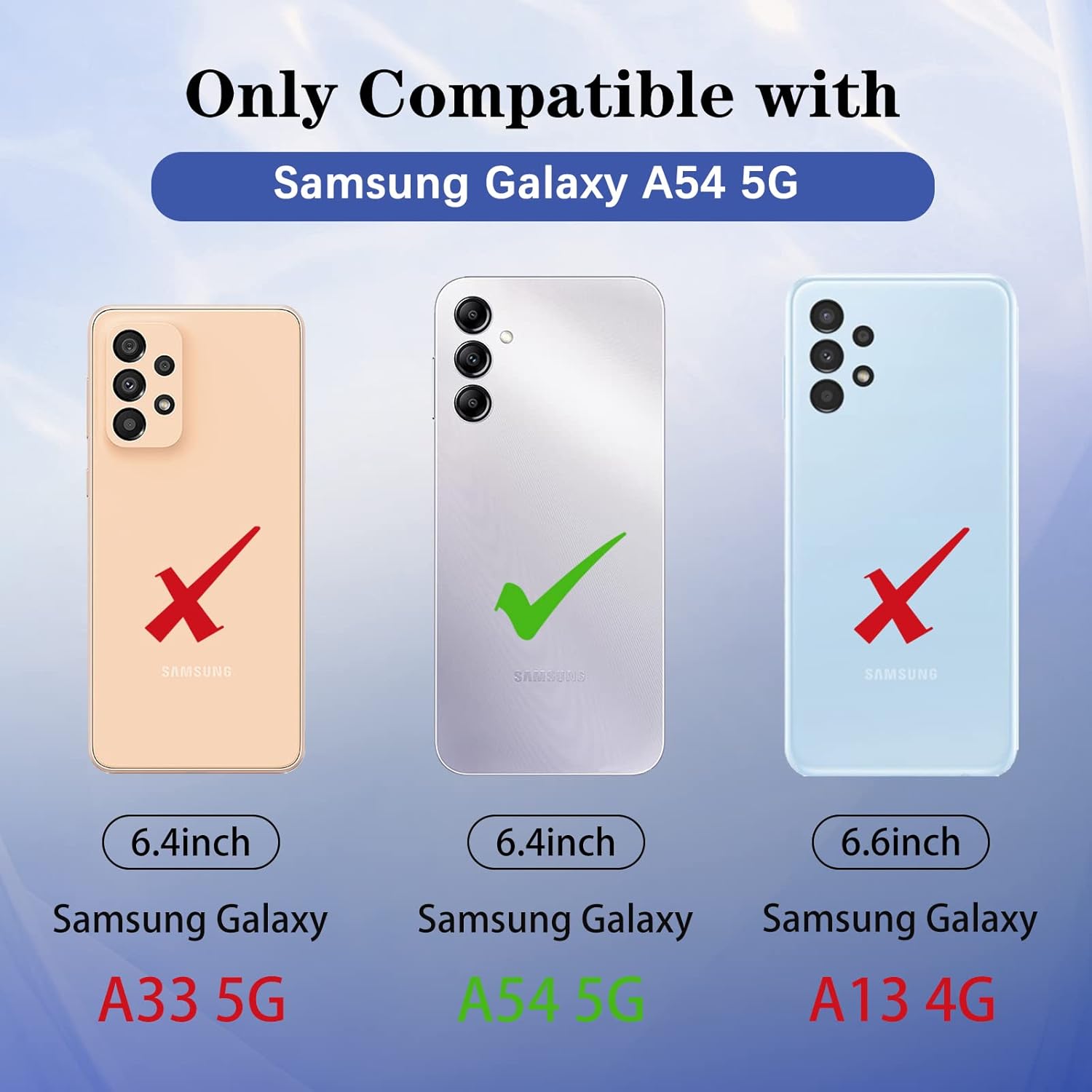 Oqplog Funda de teléfono resistente para Samsung A54 de 6.4 pulgadas para niños, niñas y mujeres, linda funda rígida de dibujos animados de anime,