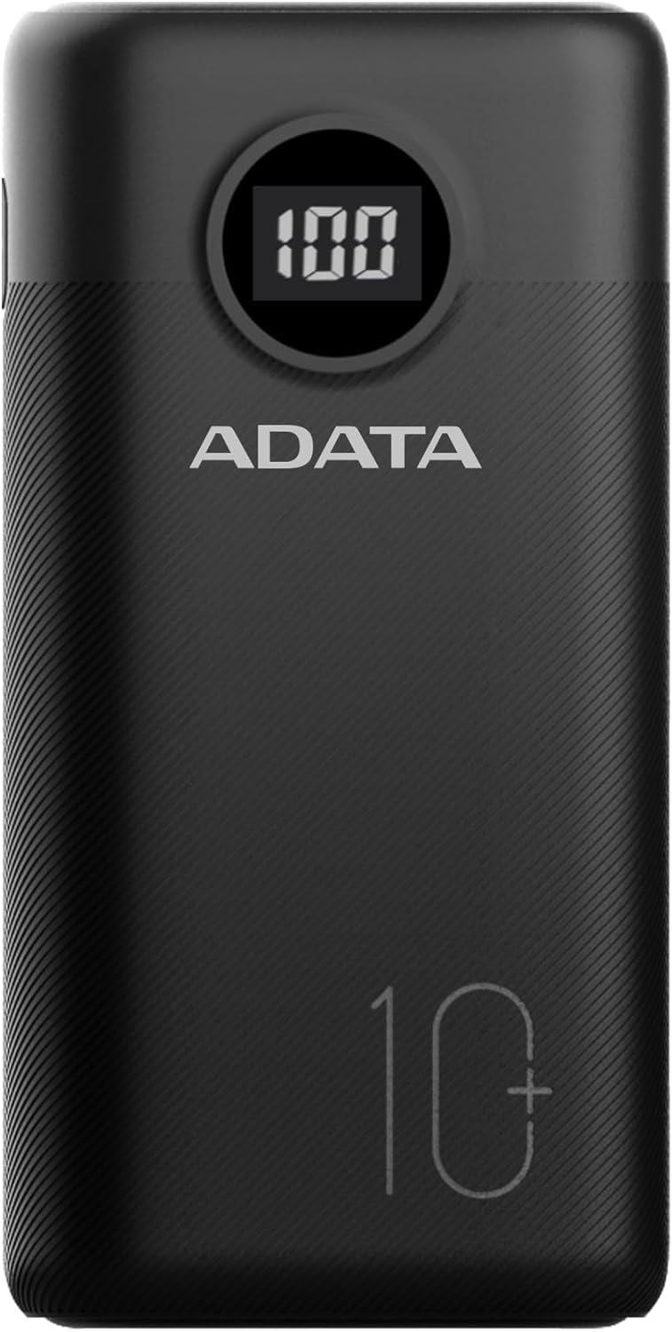 ADATA P10000QCD 10000mAh Qualcomm QC 3.0  USB PD 3.0 Dual USB-A (18W) y USB-C de carga rápida (18W) cargador portátil de banco de energía