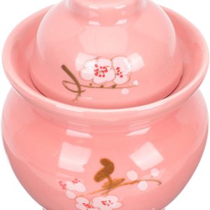 Operitacx Tarro de cerámica para pepinillos de terrario, frasco sellado, recipiente de fermentación tradicional chino con tapa de sellado de agua, Operitacx Tarro de cerámica para pepinillos de terrario, frasco sellado, recipiente de fermentación tradicional chino con tapa de sellado de agua,
