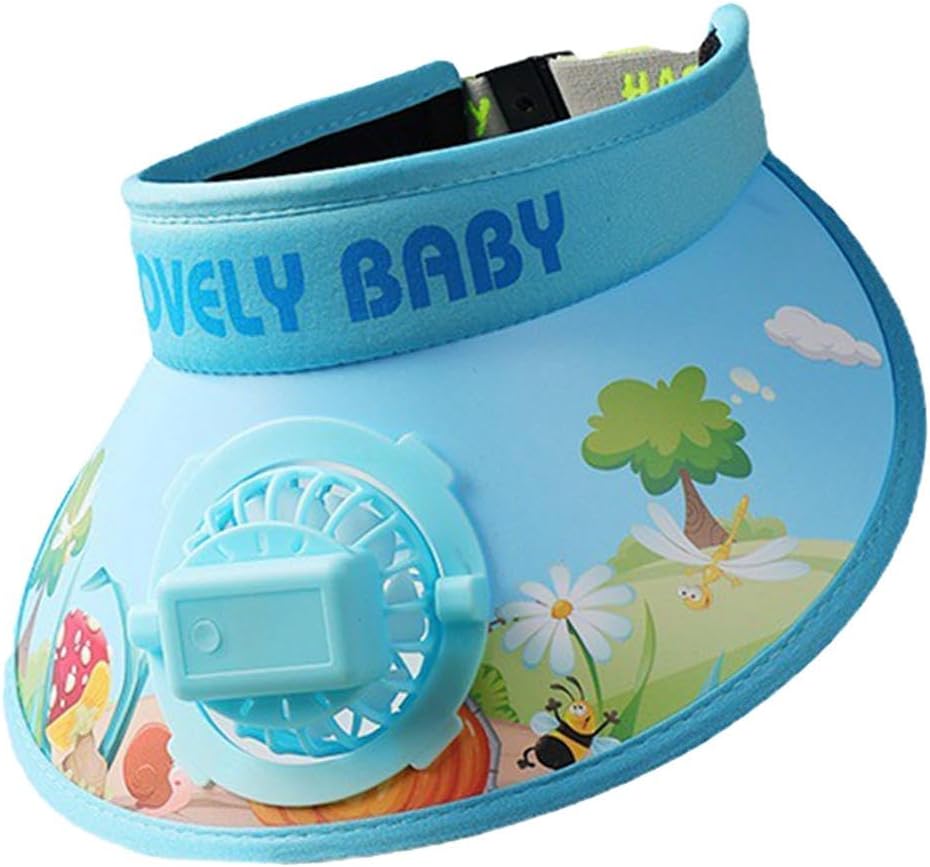 MYCENSE Sombrero con visera para el sol con ventilador, mini ventilador, sombrero para el sol, ventilador integrado para niñas, hombres y mujeres