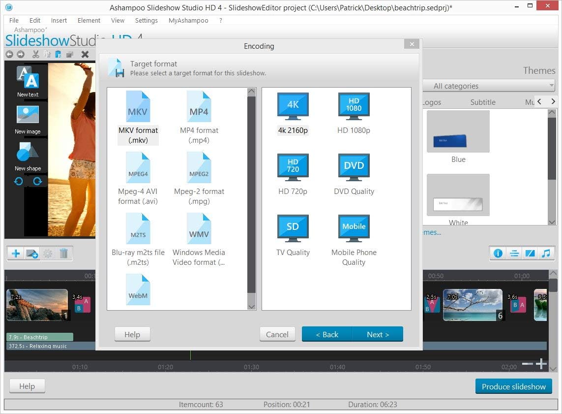 Slideshow Studio for Windows 11, 10, 8.1, 7 – Turn your wedding, birthday and vacation photos into beautiful videos with music, transitions and