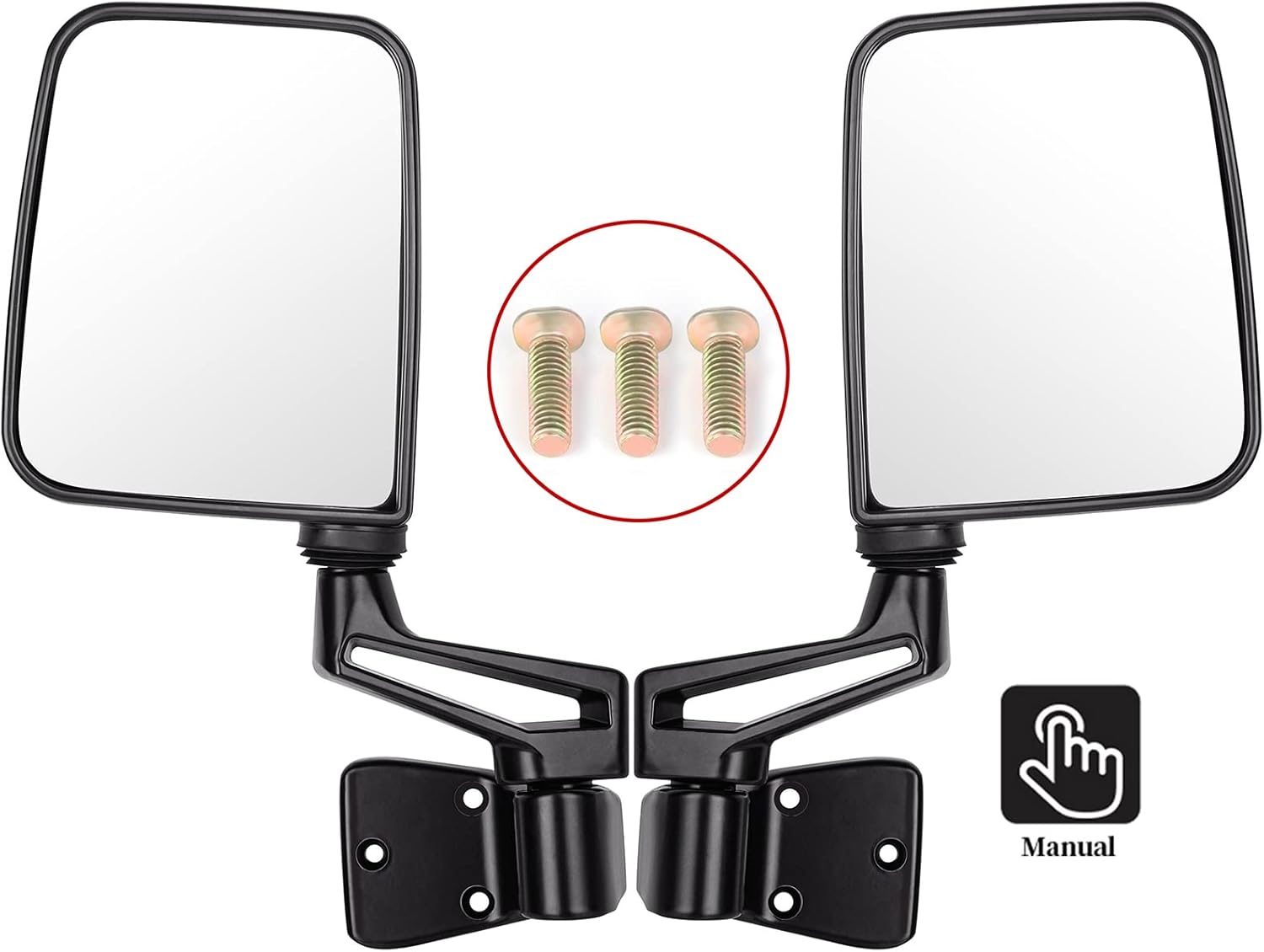 Espejos laterales del conductor y del pasajero aptos para Jeep Wrangler 1997-2002 Wrangler 1987-94 Wrangler 1987-94 Modelos de funcionamiento