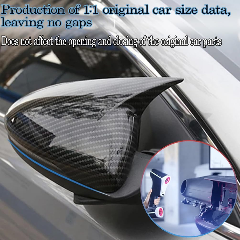 MUXEE Nuevo espejo retrovisor exterior cubierta de espejo de ala para Kia Forte Cerato K3 2019 2020 2021 2022 2023 2024 – Accesorios interiores