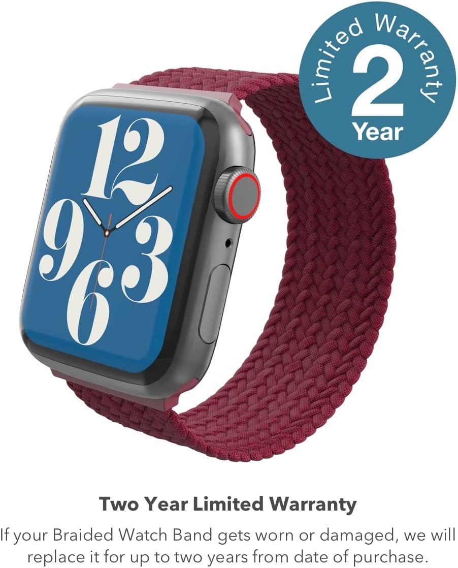ZAGG Gear4 – Correa elástica trenzada Solo Loop – Verde bosque, compatible con Apple Watch de 1.65, 1.73 y 1.77 pulgadas, correas elásticas para