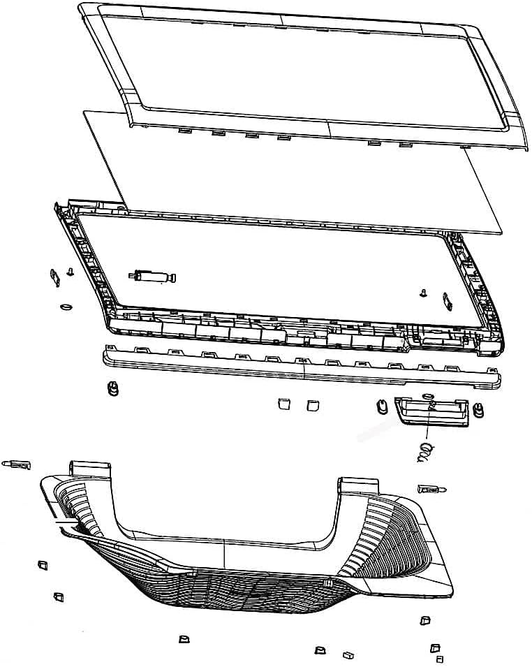 Samsung DC97-18845Q Conjunto de tapa de lavadora (Reemplaza DC97-18846A) Pieza de fabricante de equipos originales (OEM)