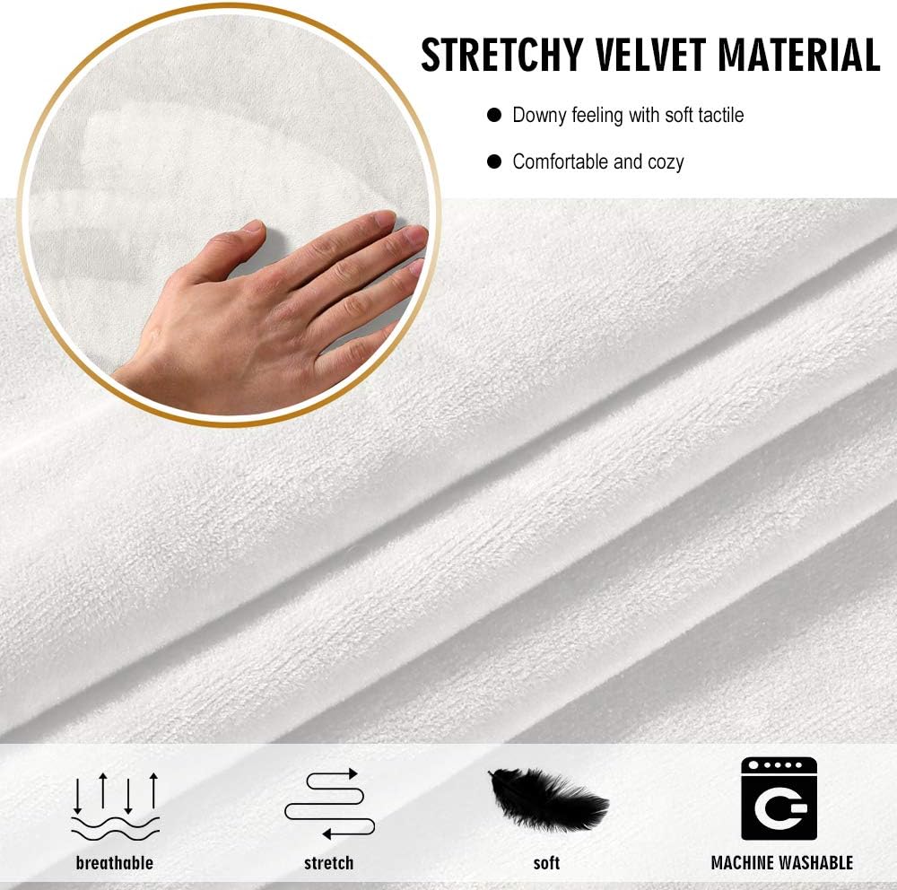 MIFXIN Fundas para silla de bañera, terciopelo grueso y elástico, funda para silla de club, funda de elastano suave para sillón, protector de