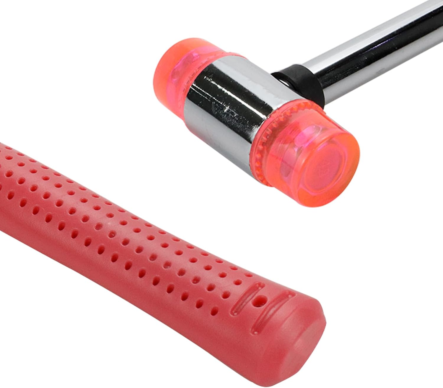 Mazo de martillo suave de doble cara, mazo de goma, martillo de plástico y goma de doble cabeza para joyas, manualidades de cuero, madera,