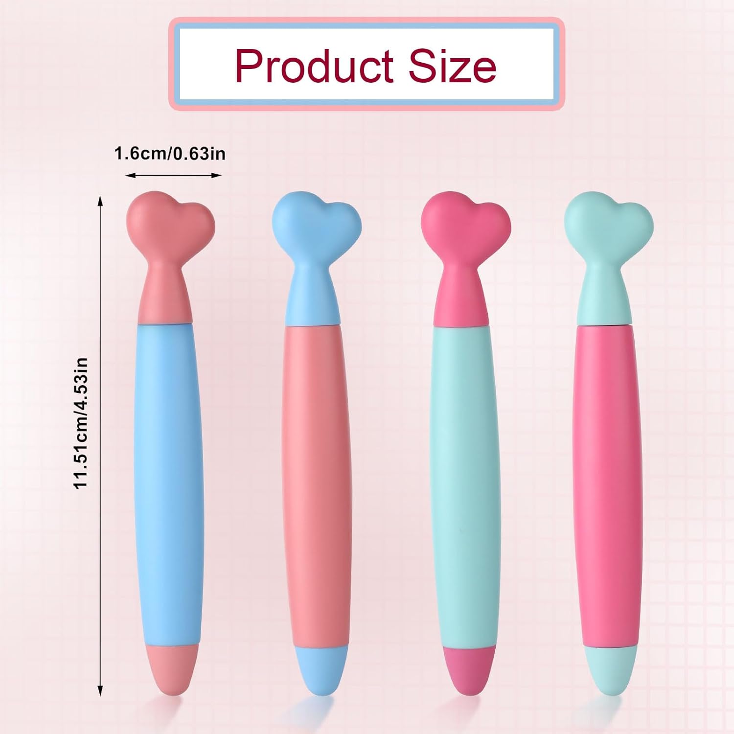 4 lápices capacitivos para pantallas táctiles, con forma de corazón, con agarre cómodo, para smartphones, tabletas, dispositivos de pantalla táctil