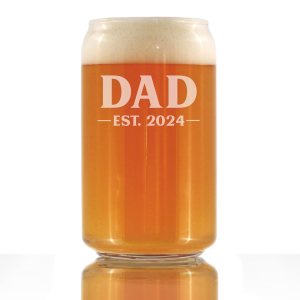 Dad Est 2024 – New Father Beer Can Pint Glass Gift for First Time Parents – Bold 16 Oz Glasses Dad Est 2024 – New Father Beer Can Pint Glass Gift for First Time Parents – Bold 16 Oz Glasses