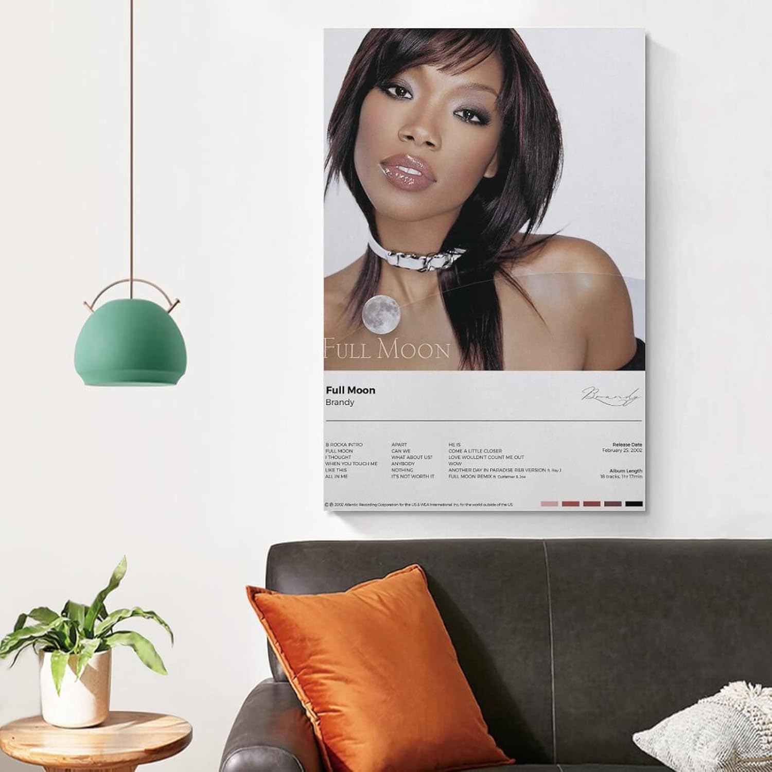DAXXIN Brandy – Póster de lienzo de luna llena para pared, pintura artística decorativa, sala de estar, dormitorio, regalo, sin marco, estilo sin