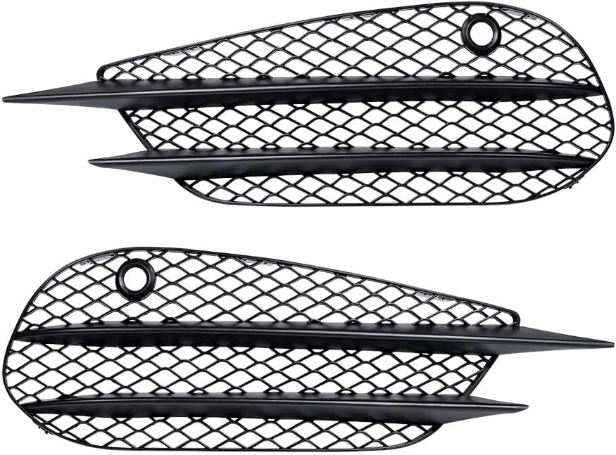 Corp 2X Parachoques delantero inferior antiniebla rejilla izquierda derecha compatible con Mercedes Clase C W205 Sedan C205 Coupé A205 Convertible