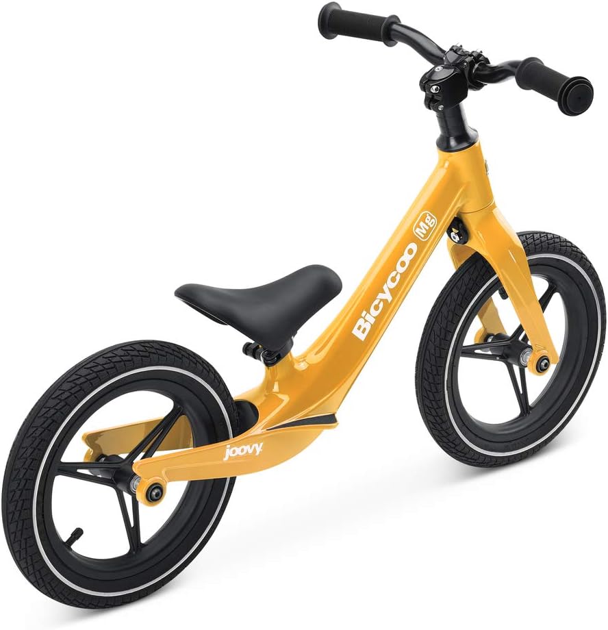 Joovy Bicicleta de equilibrio Bicycoo Mg, bicicleta para niños pequeños, Goldy