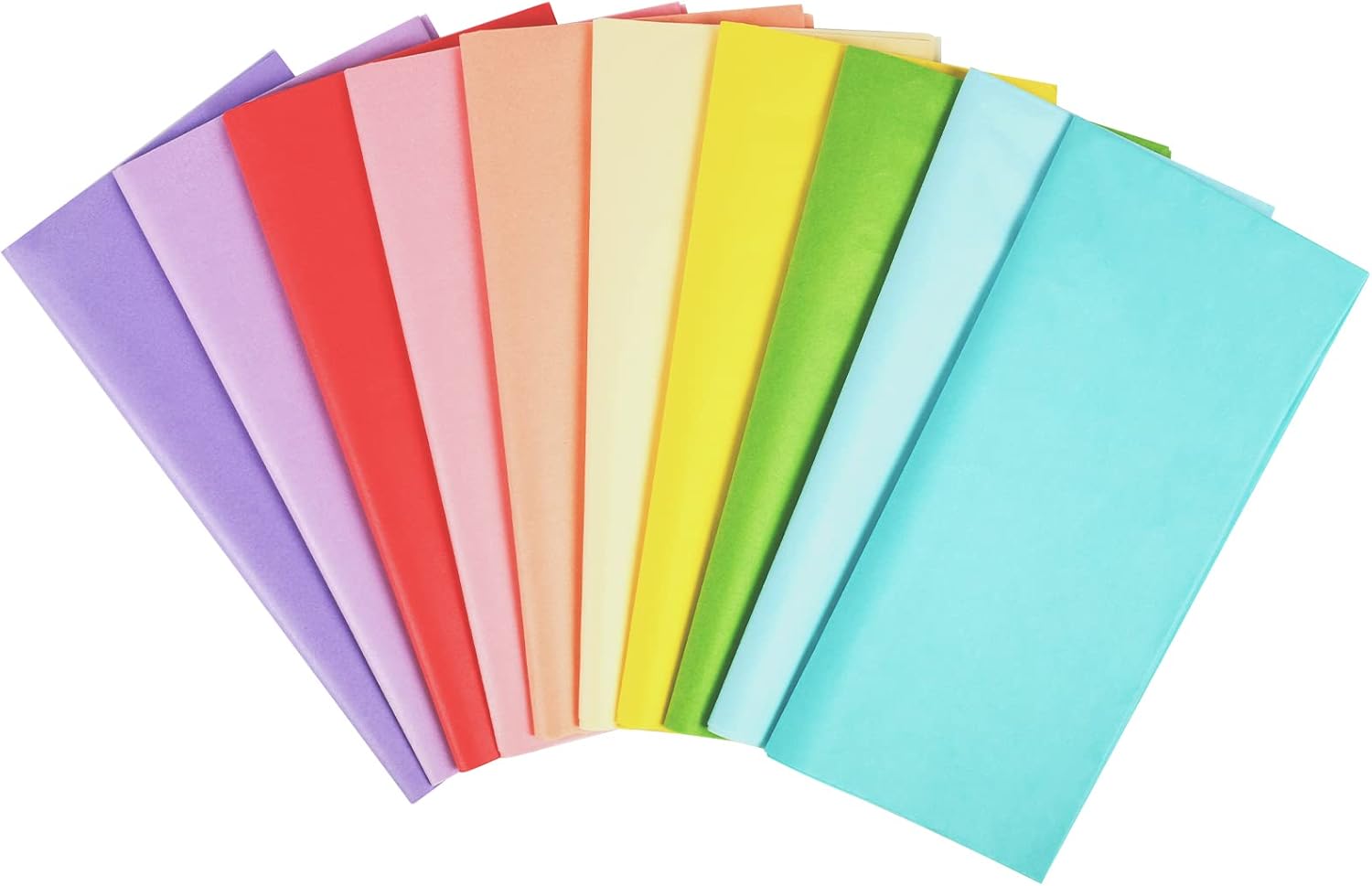 Simetufy 60 hojas de papel de seda para bolsas de regalo, 10 papel de seda de color pastel para manualidades, papel de seda de arte a granel, papel