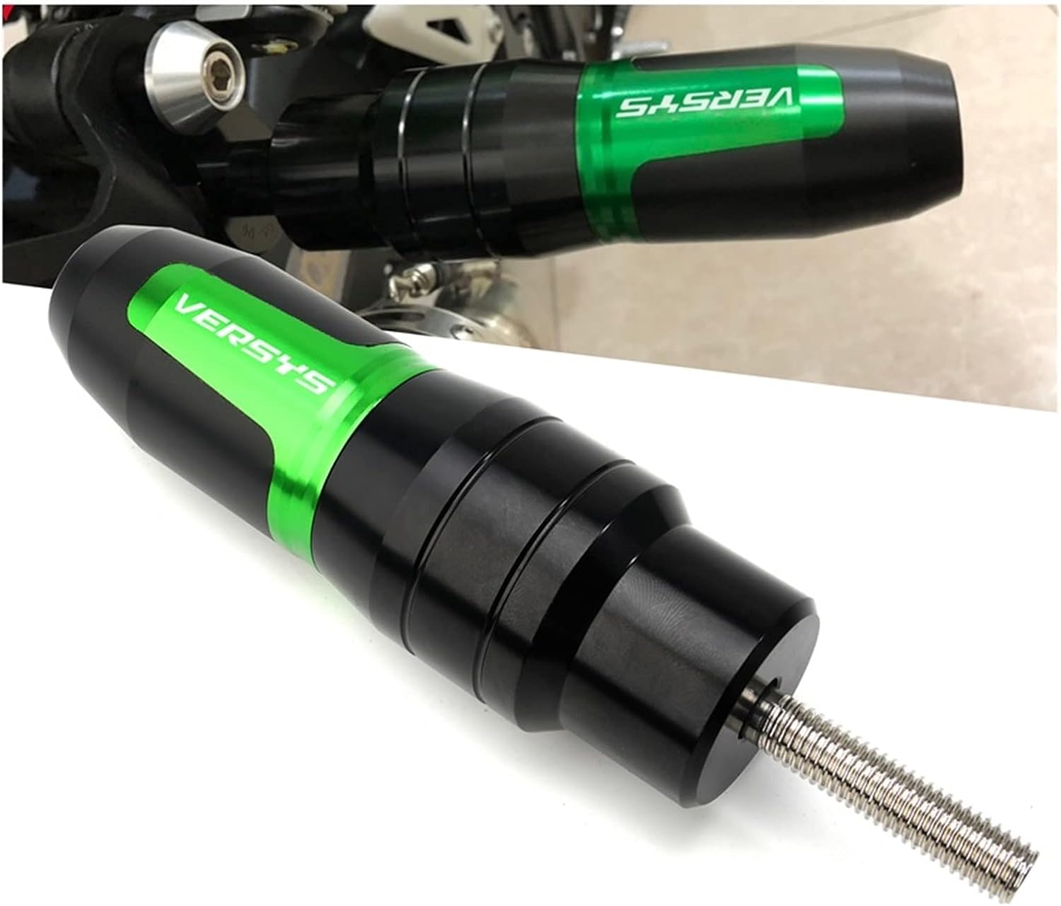 LCCDZ Compatible con Kawasaki VERSYS1000 650 300 Versys 1000650 Accesorios CNC para motocicleta, protección contra caídas, deslizador de escape
