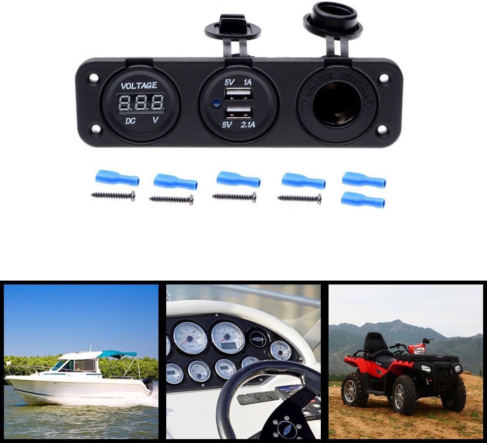 Cllena interruptores basculantes para camiones y autos, interruptor LED, 3 pines, control de apagadoencendido, 12V (luz azul)