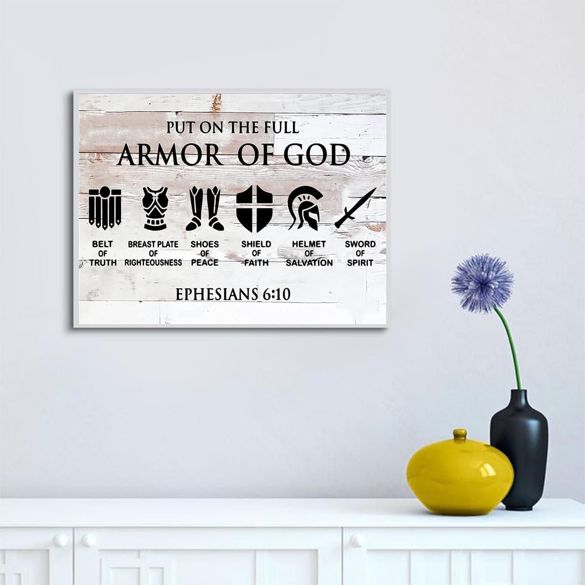 LEARTDYY Arte de diamantes 5D para poner en la armadura completa de Dios, kits de pintura de diamantes cristianos para adultos, pintura por números