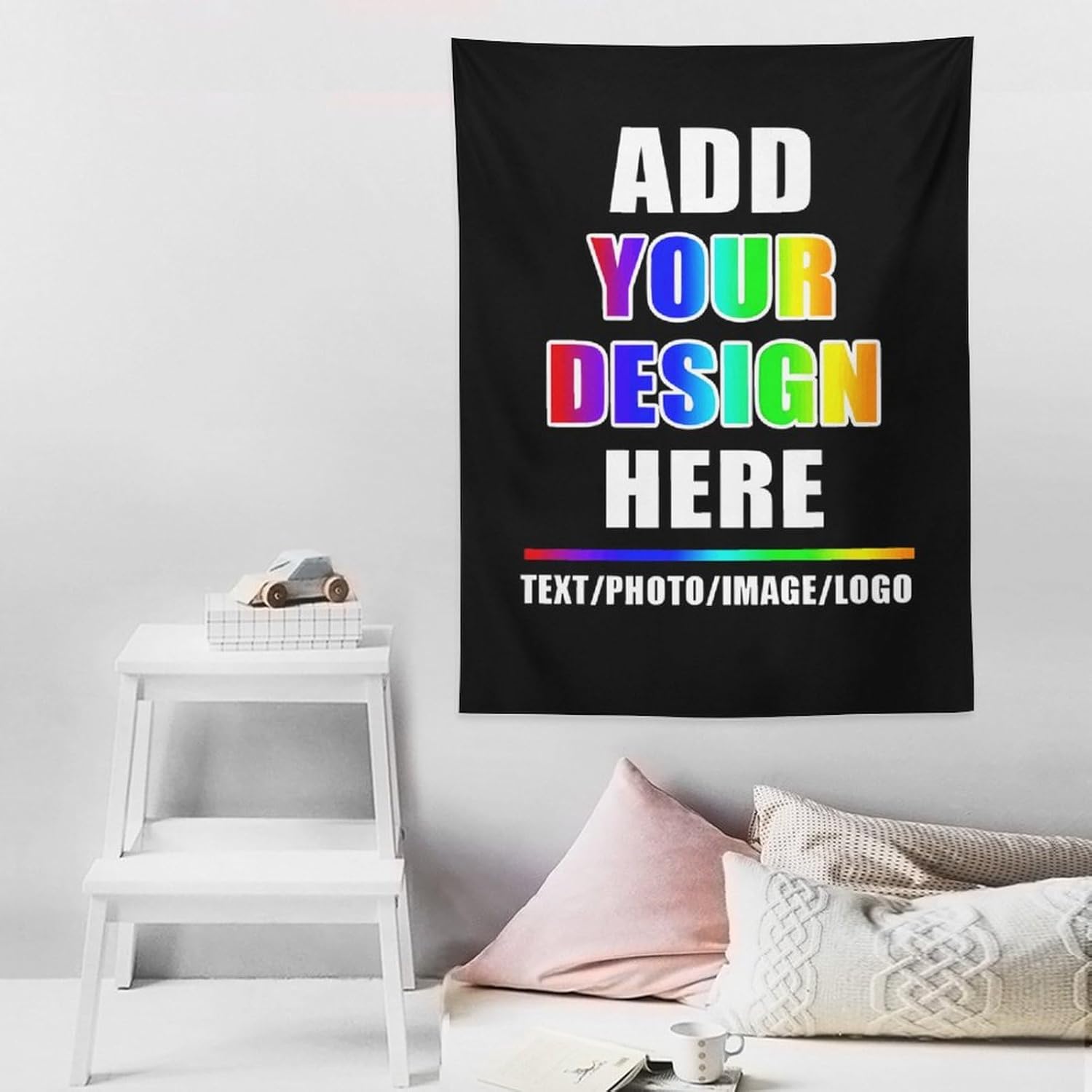 Imágenes de carga de tapiz personalizadas, tapiz de pared personalizado para dormitorio, telón de fondo de fotos personalizado para Halloween,