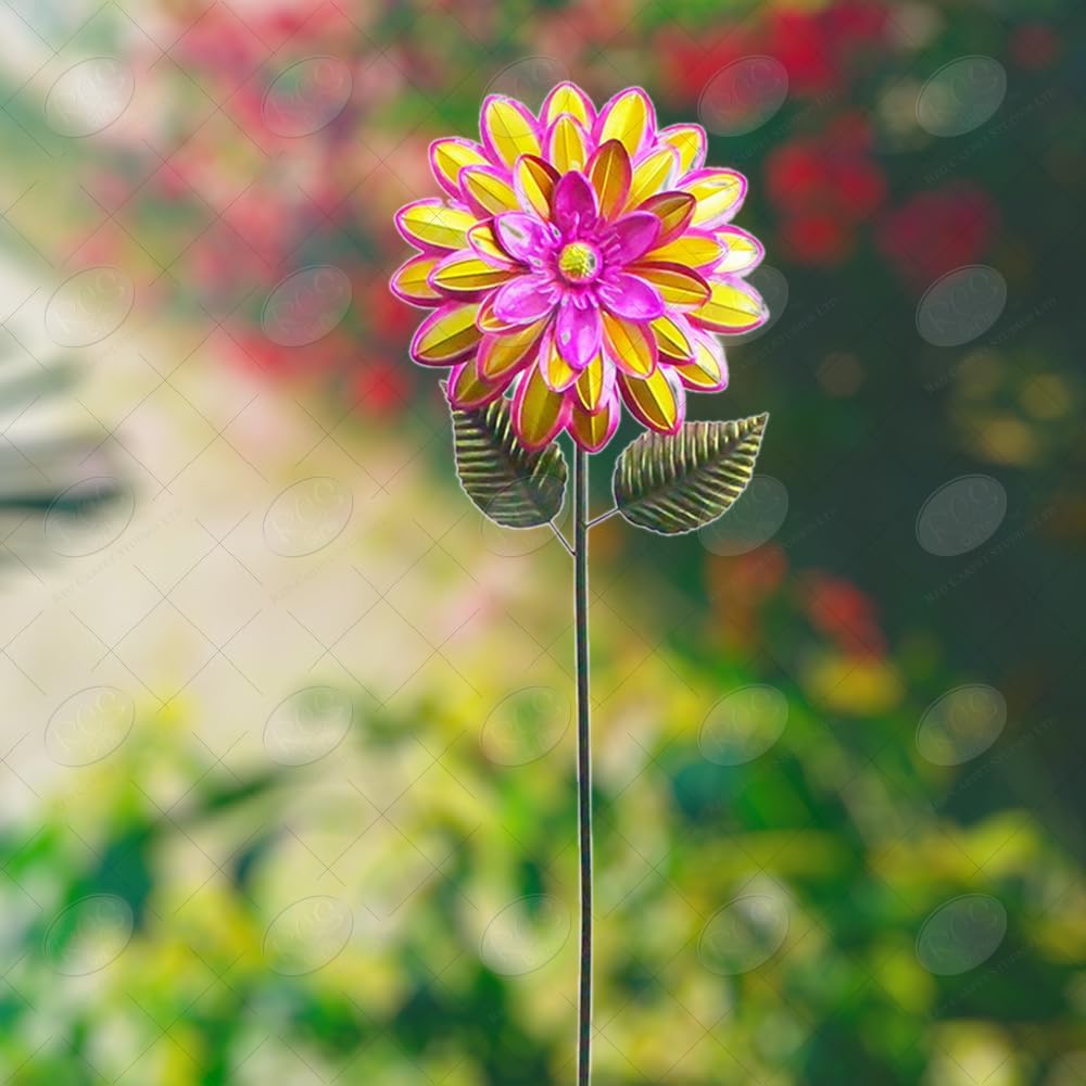Red Carpet Studios, Dahlia – Estaca de jardín, 39 pulgadas, color rosa