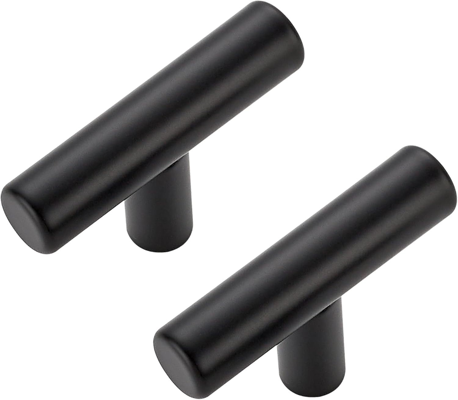 Paquete de 5 pomos negros mate para gabinete, pomos de gabinete de cocina, tiradores negros para gabinetes de cocina, cajones, pomos de tocador de