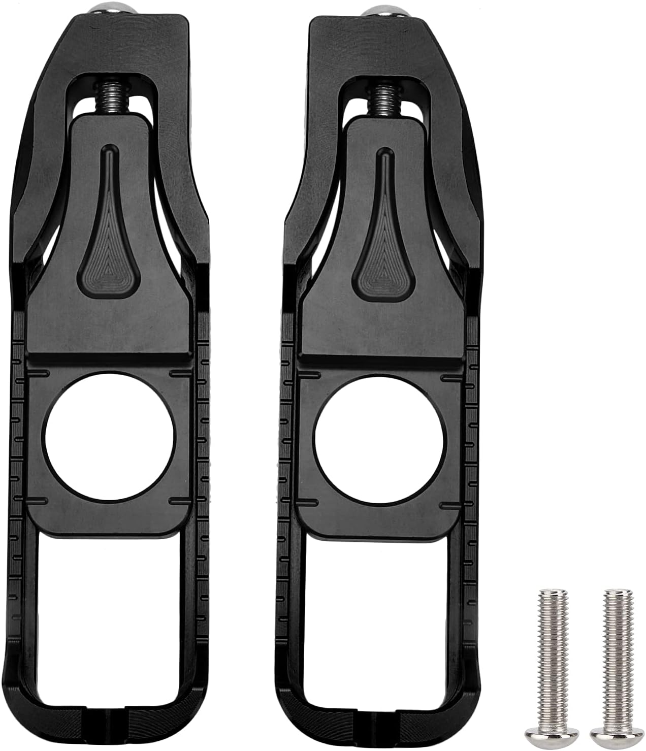 Ajustadores de cadena de motocicleta, par de ajustadores de cadena izquierda derecha de motocicleta de repuesto para YZF R6 20172020 (negro)