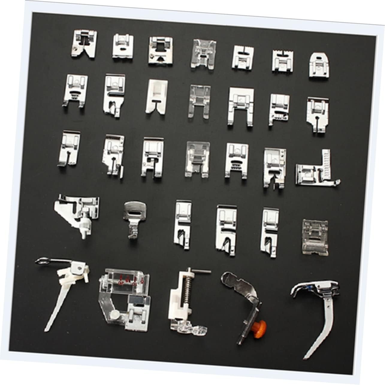 SEWACC Maquina De Afeitar 32pcs Máquina De Coser Prensador De Pie La Máquina De Coser Prensador De Pie Máquina De Coser Máquina De Coser De Pie
