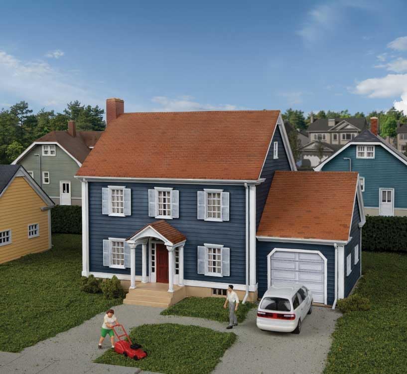 Walthers Cornerstone Kit de casa colonial modelo a escala HO