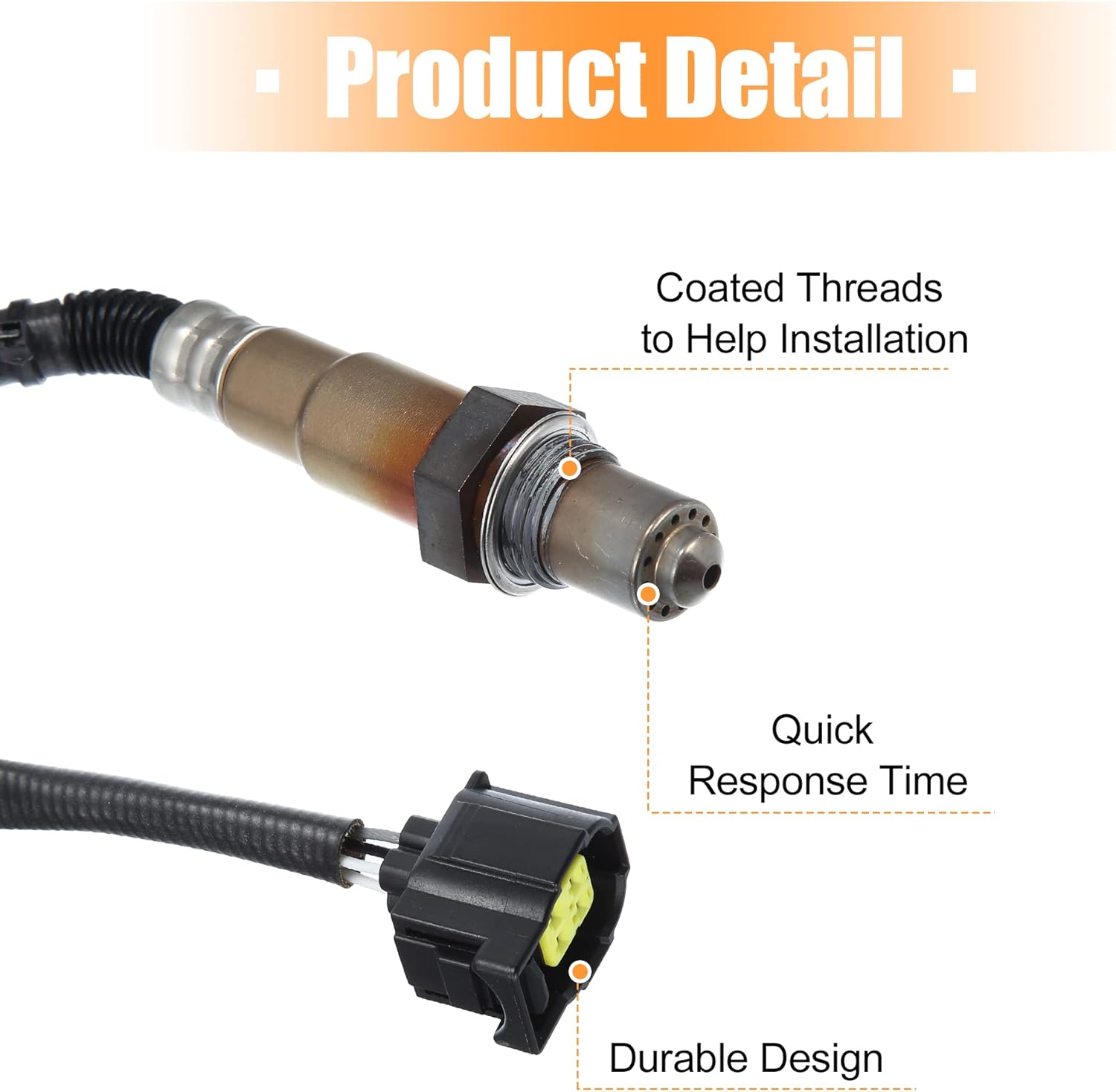 X AUTOHAUX Sensor de oxígeno O2 de la relación de combustible del aire del coche substituye 0045420818 para Mercedes-Benz CL 550 2007-2010 para