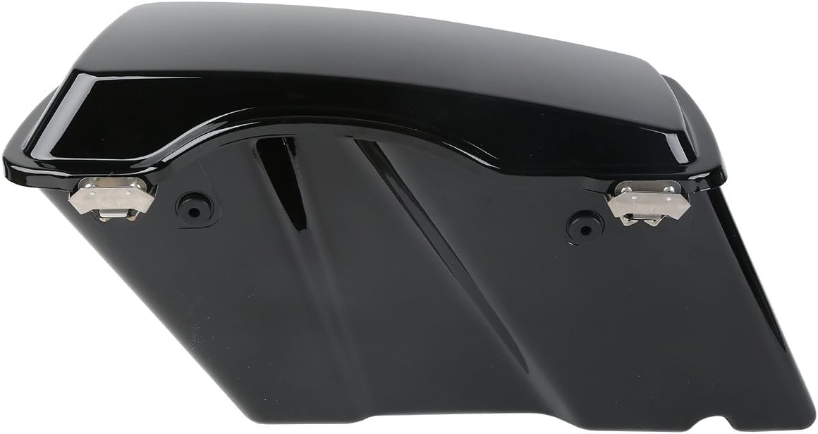 TCMT Alforjas rígidas negras con pestillos y forros para alfombra Harley CVO Road Glide Road King Street Glide Electra Glide Ultra Classic FLHR FLTR
