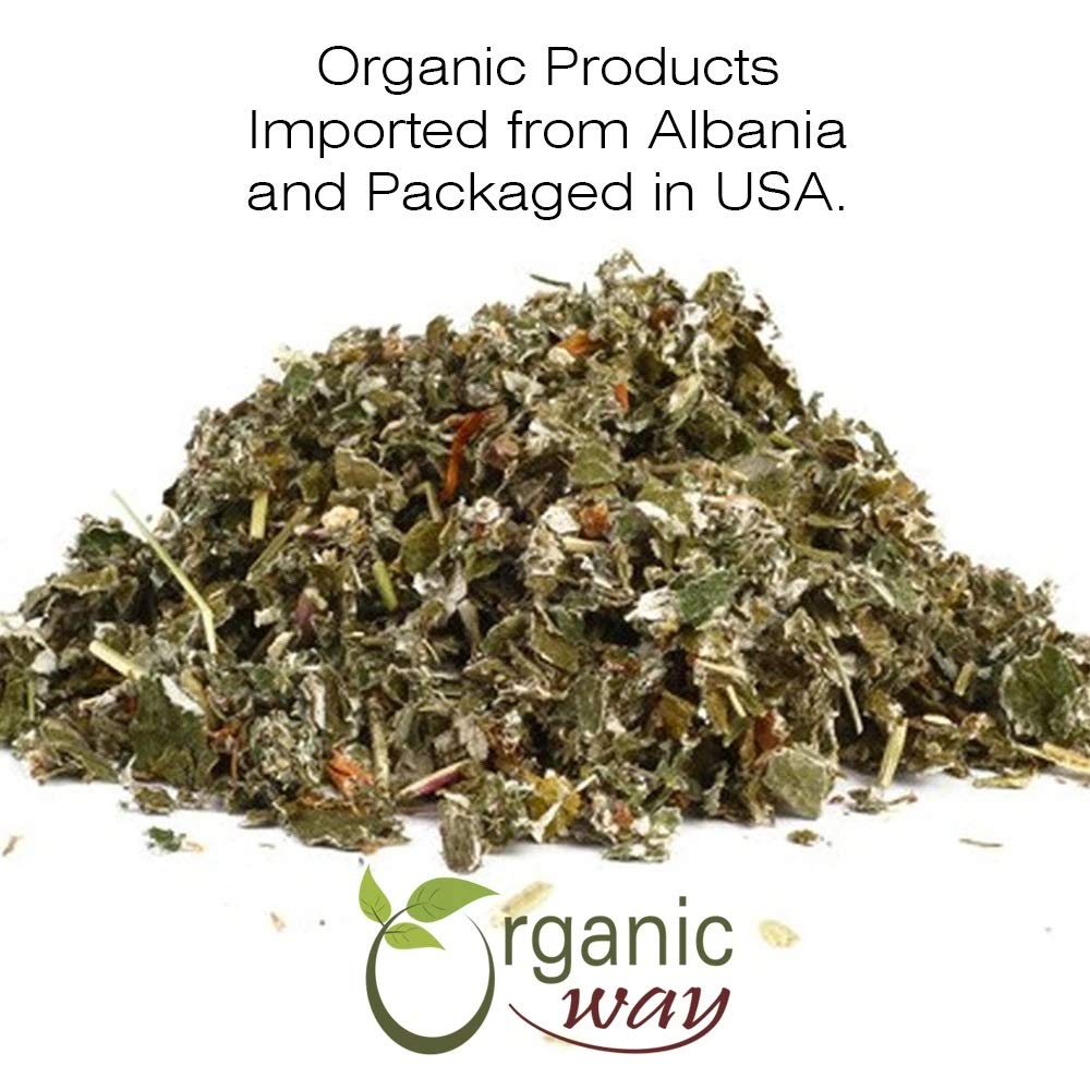 Organic Way Hoja de frambuesa seca de primera calidad (Rubus idaeus) – Cosecha silvestre europea  Certificado orgánico y Kosher  Crudo, vegano, sin