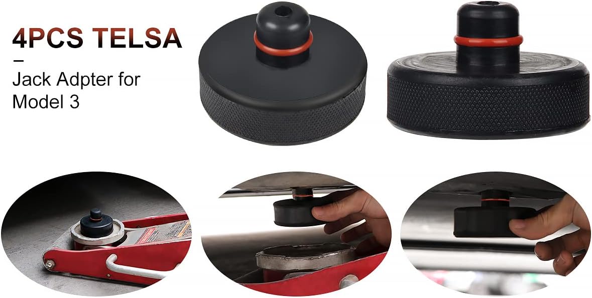 CPROSP Tesla Model 3SXY – Almohadilla de elevación para gato, 4 discos con estuche de almacenamiento