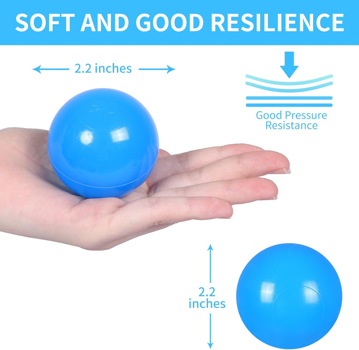 STARBOLO Pelotas para hogueras  100 unidades de plástico a prueba de aplastamiento para niños, bolas de juguete de color macarrón coloridas para