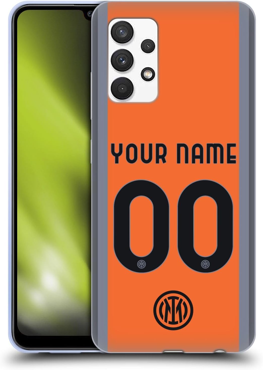 Head Case Designs Officially Licensed Custom Customized Personalized Inter Milan Third 202324 Kit Soft Gel Case Compatible with Samsung Galaxy A32