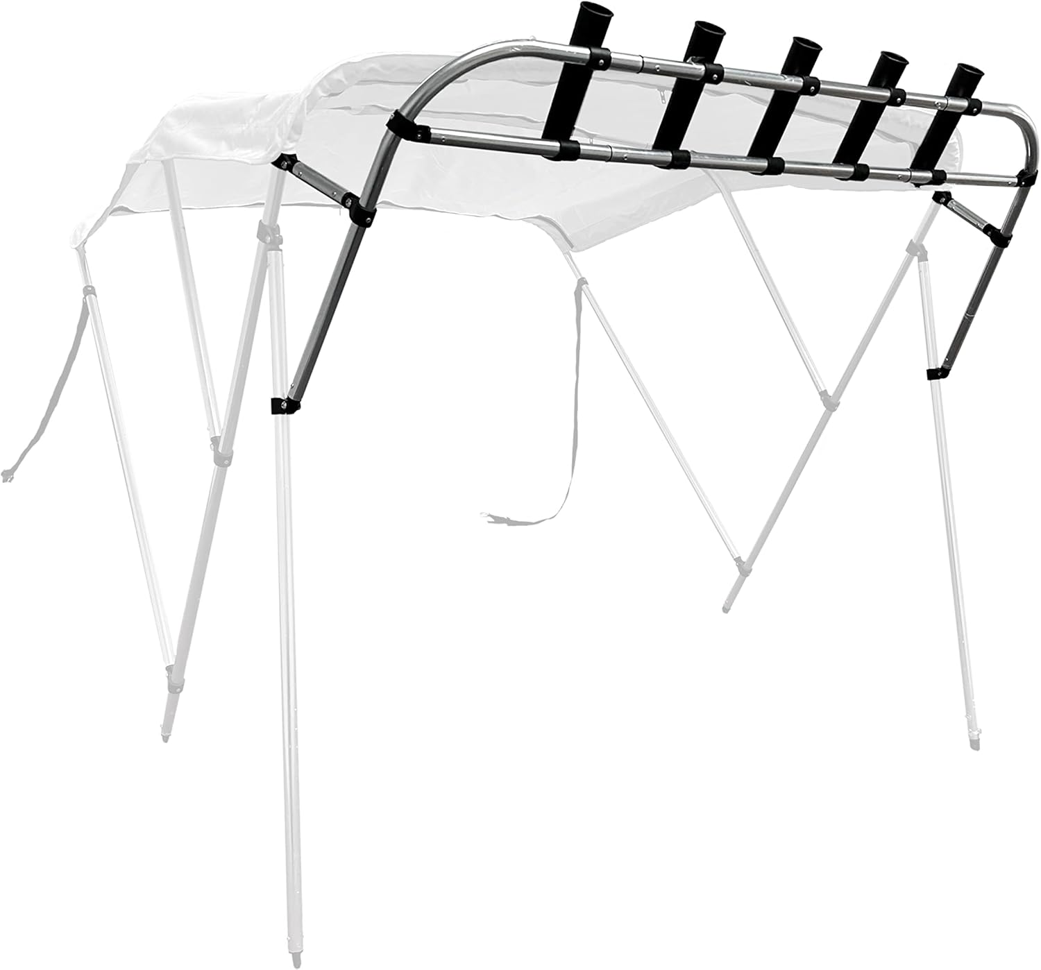 Savvycraft Bimini – Soporte para caña de pescar, soporte para caña de pescar, lanzacohetes se adapta a marco superior Bimini de 1 pulgada