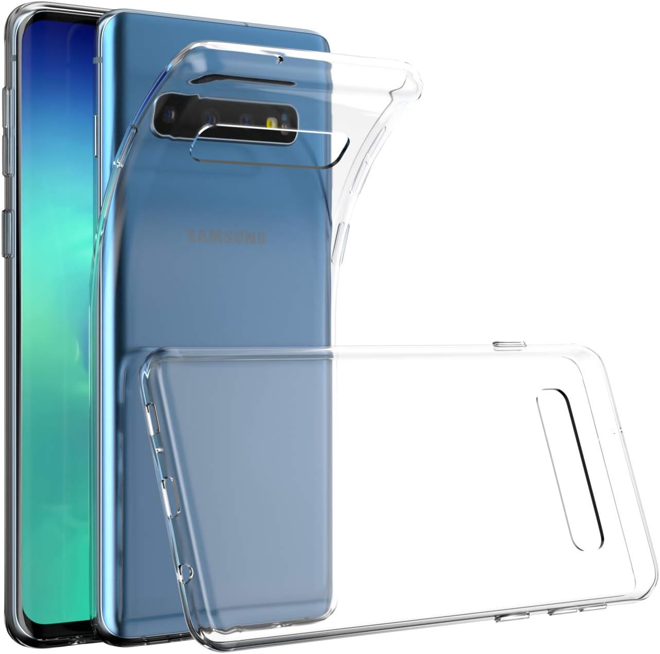 Funda compatible con Samsung S24 S23 S22 Plus S21 FE Ultra S20+ S10 Note 20 S10e S9 Art Pattern Stars Galaxy Art Design Print Planets Clear