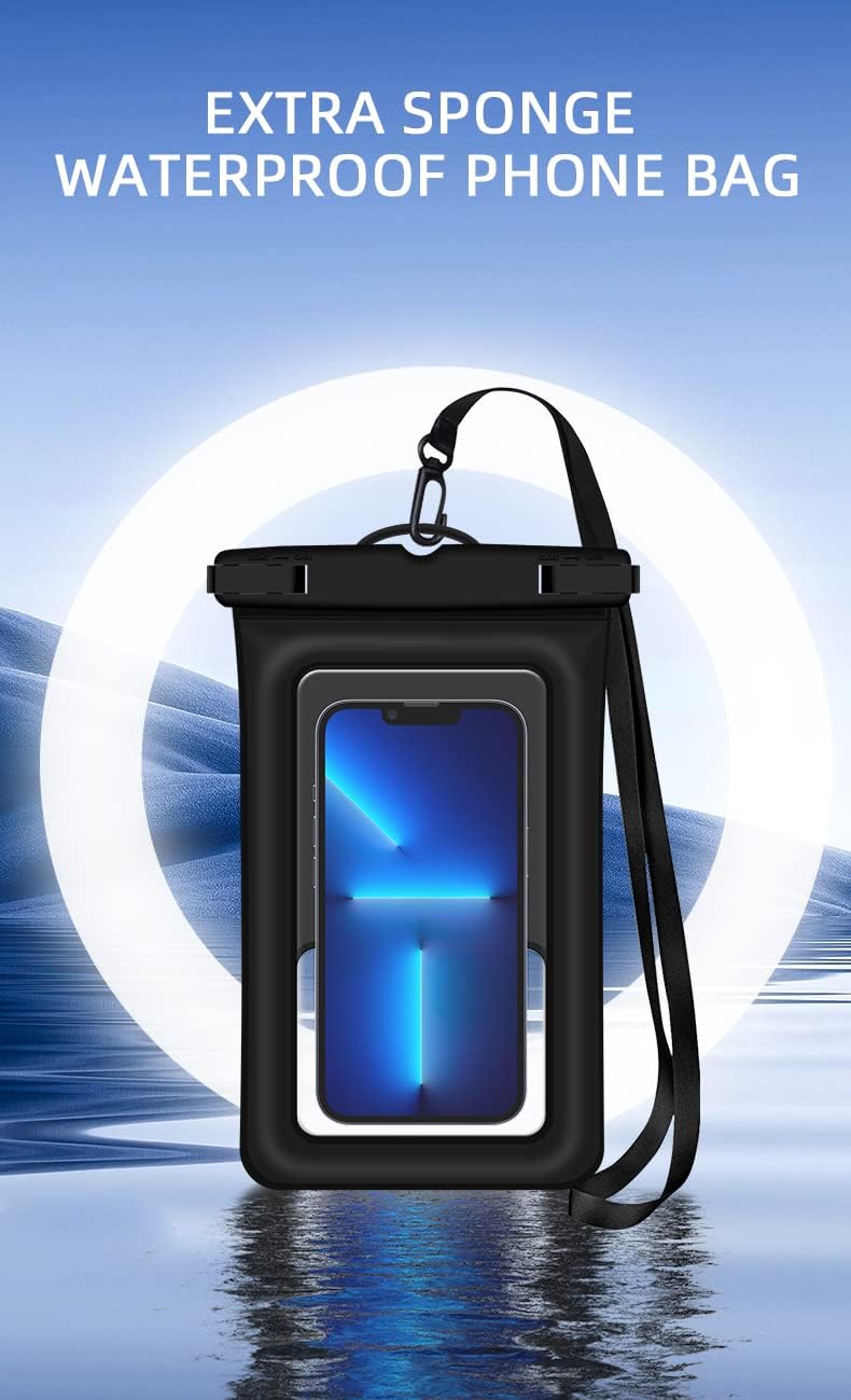 CANSHOW Floating IPX8 Phone PouchBag 2Pack XL Waterproof Cell Phone Case Dry Bags for iPhone 14 Pro Max 1312 11 Galaxy S23 UltraDetachable Lanyard