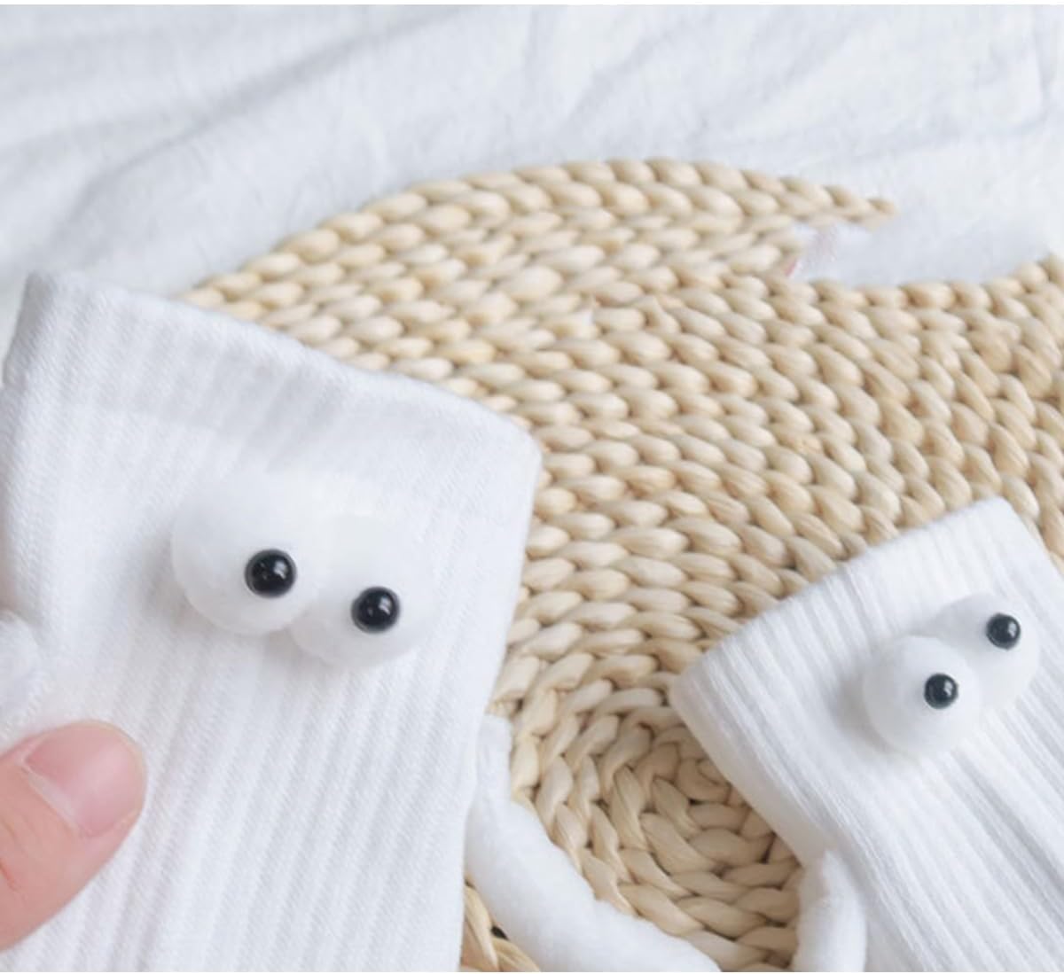 2 calcetines magnéticos de mano, calcetines de muñeca 3D, calcetines divertidos para parejas tomados de la mano, bonitos calcetines divertidos