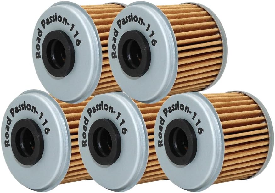 Road Passion Filtro de aceite de alto rendimiento para HONDA TRX450R 450 06-09 2012 TRX450 R 444 04-05 TRX450ER 450 06-09 12-14 (paquete de 5)