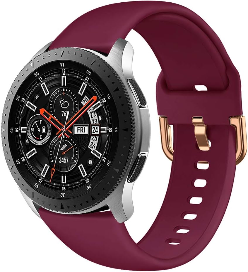 GHIJKL Compatible con Samsung Galaxy Watch de 1.81 pulgadas, Gear S3 FrontierClassic Band, 0.86 pulgadas, silicona suave, transpirable, repuesto