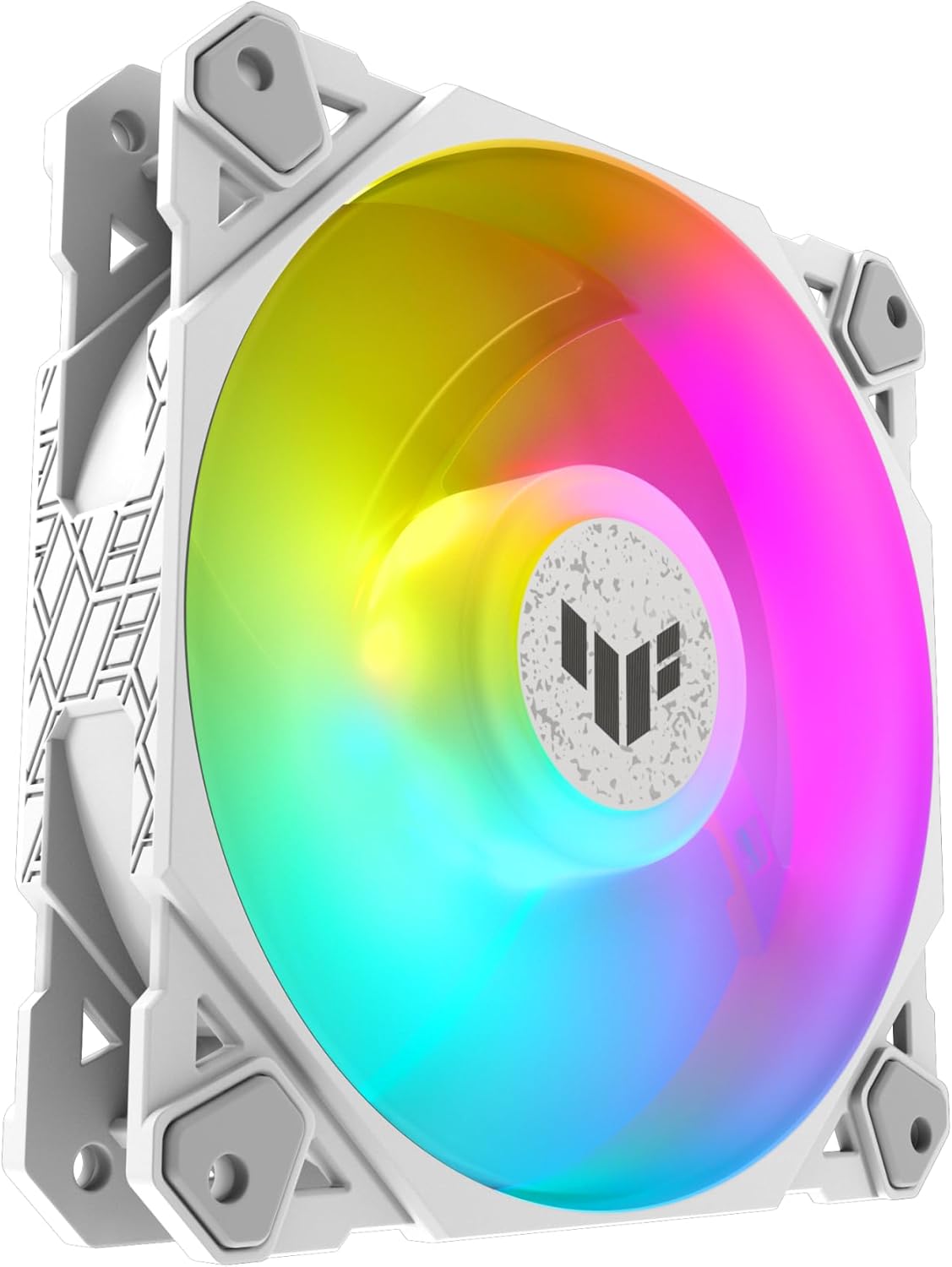 TUF Gaming TF120 ARGB Case Fan White Edition 3-in-1 with ARGB Controller (Pack of 3, Aura Sync, Quiet Addressable ARGB Fan, PWM Control, White)