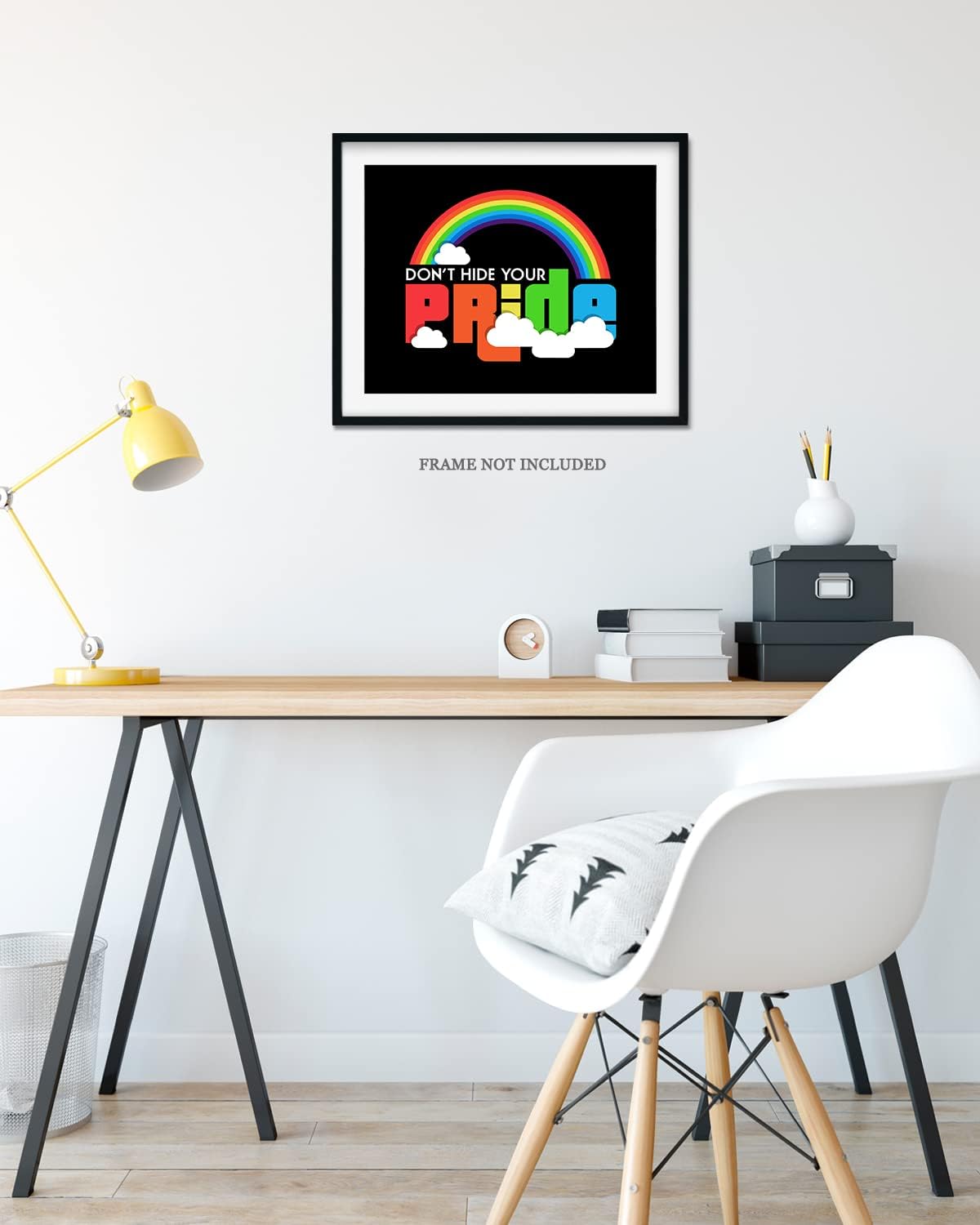 Don’t Hide Your Pride – Arte de pared de accesorios LGBTQ – Derechos LGBTQ – Decoración de orgullo gay – Regalos de orgullo LGBTQ – Señales de