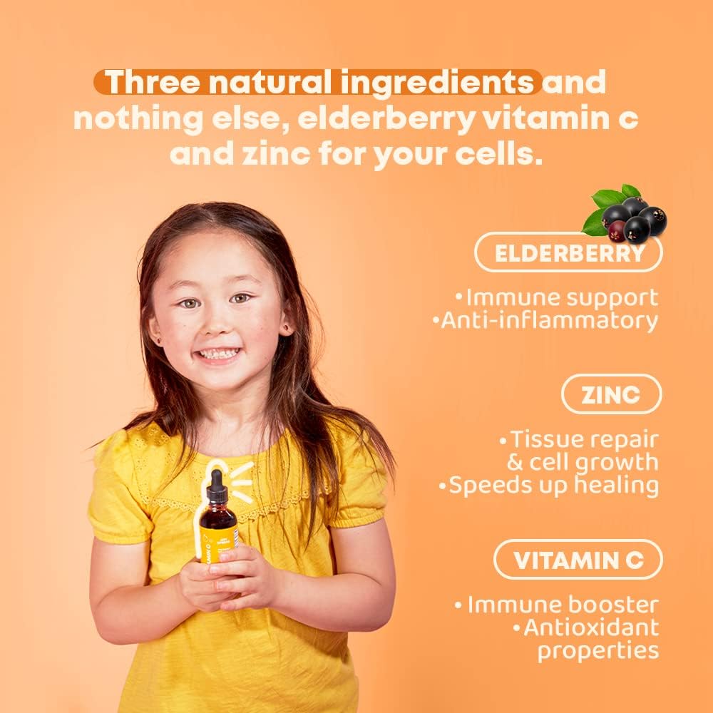 JoySpring Genius Drops & Vitamina C Suplemento Set  Gotas de suplemento diario natural  Paquete de regreso a clases  Promueve la concentración en