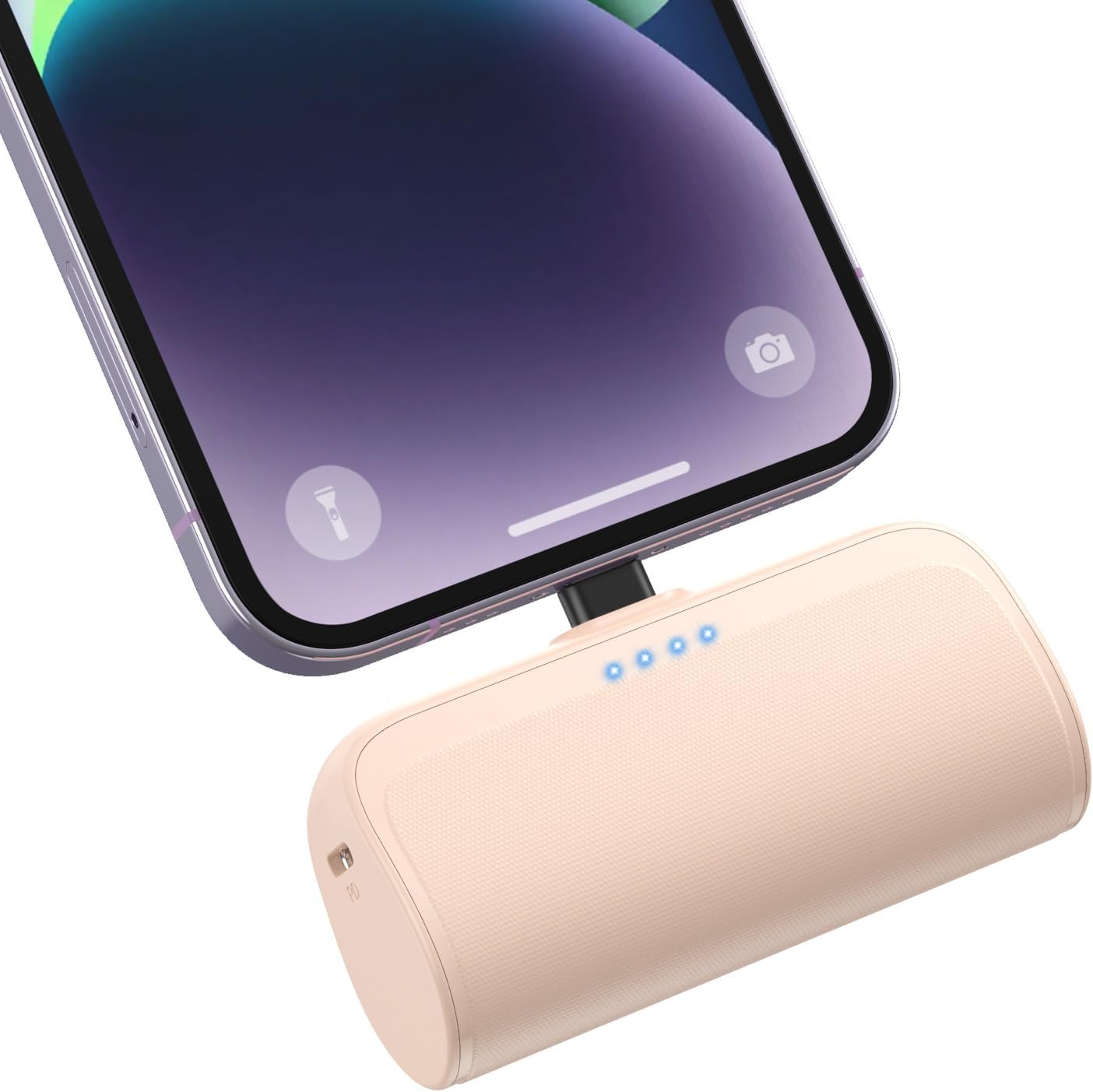 Cargador portátil pequeño de 5200 mAh para iPhone, ultra compacto de 15 W PD de carga rápida, bonita batería pequeña compatible con iPhone 1414 Pro