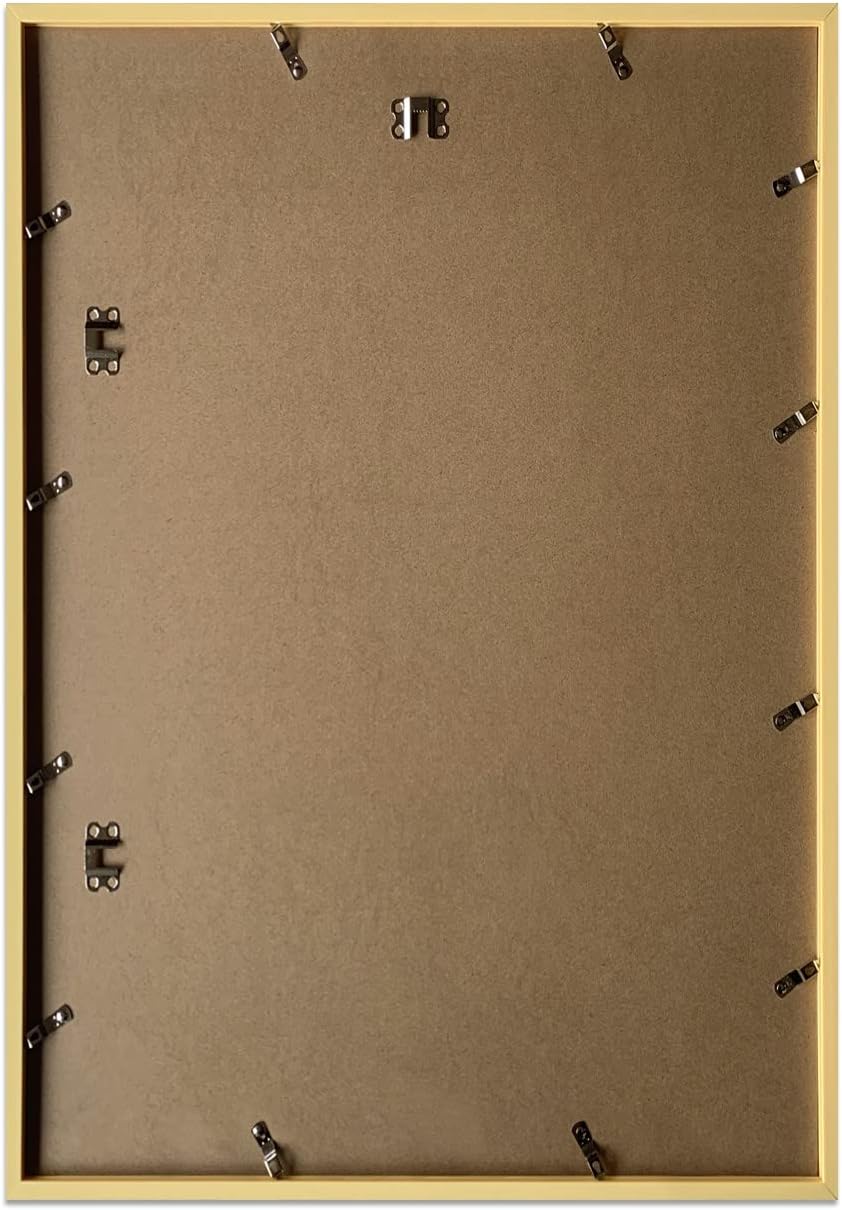 Portarretratos dorado de 16 x 24 pulgadas, fotos de 12 x 18 pulgadas con paspartú o de 16 x 24 pulgadas sin paspartú, horizontal y vertical para